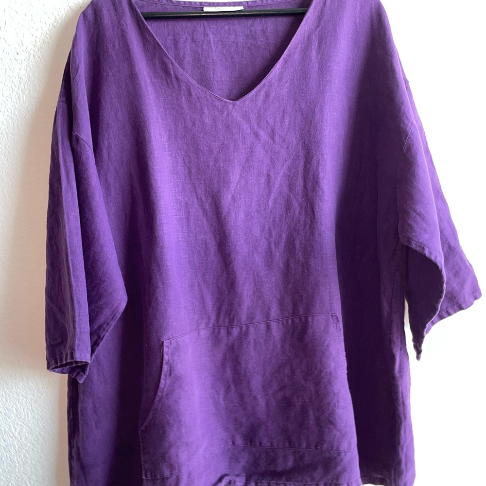 bryn Walker Deep Purple V-Neck Tunic